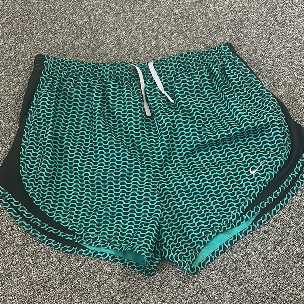 Nike Green Athletic Shorts with Elastic Waistband
